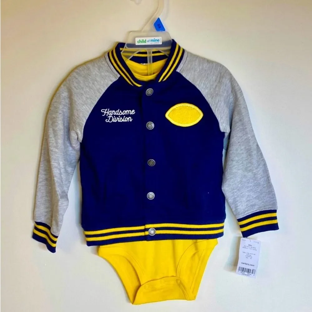 Carter’s Letterman Jacket Onesie Set‎